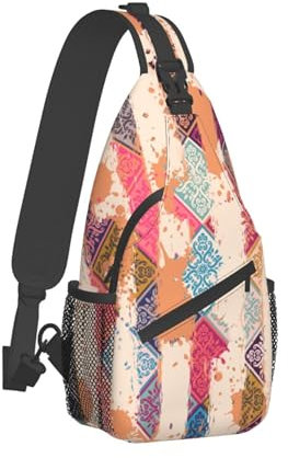 XVBCDFG Umhängetasche im Vintage-Stil, Retro-Stil, 70er-, 60er-Jahre-Pilz-Schultertasche, Brusttasche, für Damen und Herren, Crossbody-Tasche, Tagesrucksack, siehe abbildung, Einheitsgröße