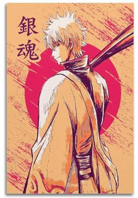 szzmyo Gintama Anime-Poster, dekoratives Gemälde, modernes ästhetisches Leinwand-Poster, Schlafzimmer-Kunst, Wohnzimmer-Dekoration, Poster, 30 x 45 cm, ungerahmter Stil