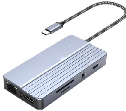 Osmond Estación de acoplamiento 10 en 1 para teléfono móvil, portátil, consola de juegos de vapor Hdtv4k, convertidor de alta definición