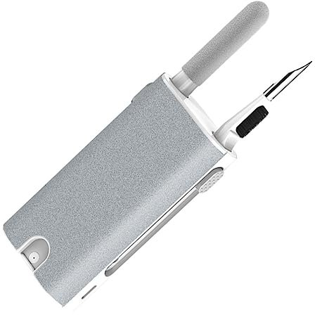 Veemoon 5-in-1 Reinigungsset mit Reinigungsstift und Bürste aus Abs und Lint Inklusive Metallspitze Waschbar und Bruchfest Geeignet für Handy Earphone Kasten und Tastaturen zur Reinigung