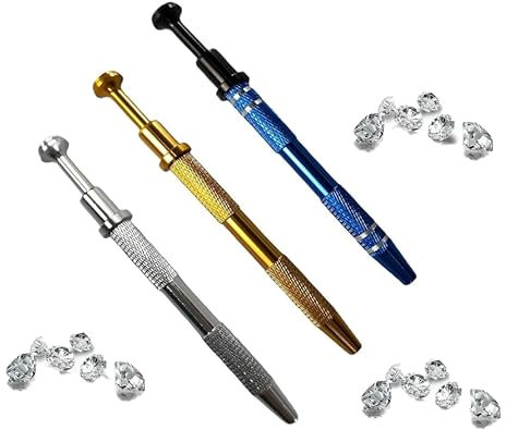 IUSOT 4Pcs Piercing Ball Pliers, 12cm 4-Prong Grabbers for Tiny Beads, Jewelry, and Small Parts, Piercing Ball Screw Tool with 4 Claws for Piercing Balls and Electronic Components (Silver+Blue+Yellow)
