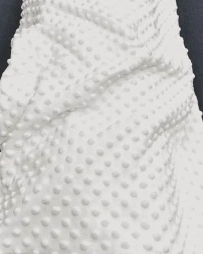 Tissu Minky Doudou Polaire - au Mètre - Largeur 160cm - Qualité Supérieure (Blanc)