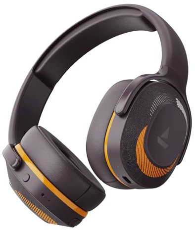 boAt Rockerz 425 Bluetooth Wireless On Ear Headphones Signature Sound, ENx Tech, ASAP Charge, 25H Playtime, Bluetooth V5.2, Dual Pairing with Mic(Calm Orange)