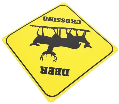 Metallschild Warnschild für Wild Schild Gelb Weihnachten Event | Haus und Garten, Wasserfest, Vielseitig Einsetzbar, Einzigartige Humorvolle Form