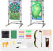 Warmiehomy Kids Golf Game Set, Double-Sided Sticky Golf Darts Practice Mat with Stand, 12 Sticky Balls, 1 Golf Club, 10 Darts, 2 Axe and Archery Set, Indoor Outdoor Golf Toy, Gift for Adults and Kids