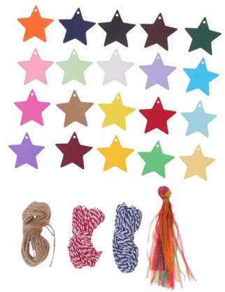 Housoutil 200 Stück weihnachtsgeschenkanhänger preisschild starw Wunschbäume present tags kleidungsetiketten geschenketiketten bastelset Geschenkanhänger für Weihnachten Weihnachts-Bastel-Tag