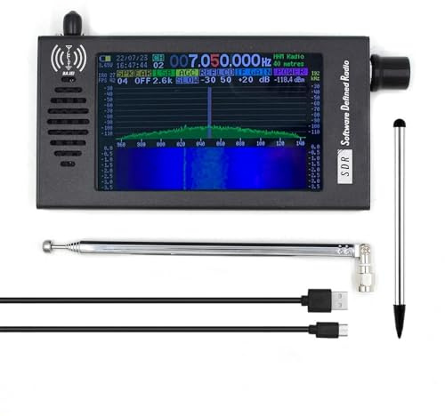 Radio Portátil SDR de Mano 100 kHz - 149 MHz Receptor Multifuncional con Pantalla de Espectro Antena de Onda Corta Batería 5000 mAh Radio de Banda Ancha Am FM para Exteriores