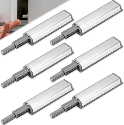 EJRUP 6 Stück Drucktüröffner Push to Open Türöffner, Schranktür Dämpfer, Schrank Türöffner Tip On, Türen Möbel Schubladen Schranktür Magnetschnäpper Drucktüröffner, Druckschnapper Öffner Druck