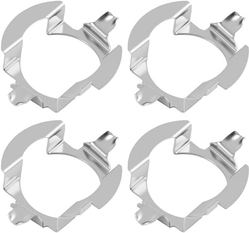 Kaelaxroy Lot de 2 paires d’adaptateurs pour phares H7 LED en aluminium, supports de douille pour ampoules LED, dimensions 38 x 34 mm