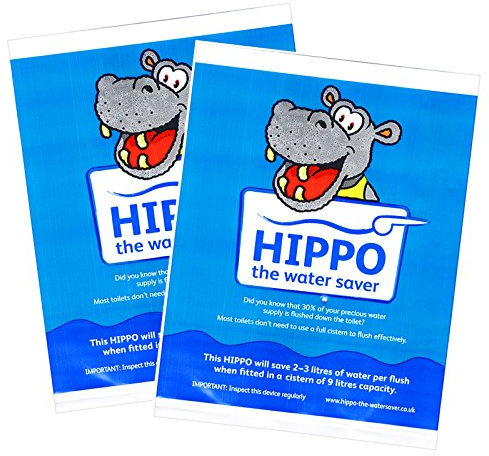 2x hippo water saver - save money on water bills every toilet cistern flush