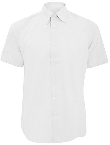 Russell Collection Mens Short Sleeve Easy Care Tailored Oxford Shirt (19.5inch) (White)