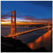 ARTland Wanddeko Glasbilder Wandbild Glas Bild einteilig 30x30 cm Quadratisch Natur USA Amerika San Francisco Brücke Golden Gate Bridge Kalifornien S6ET