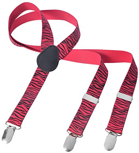 Herren Damen Long Hosenträger Y Form Style 3er Clips elastisch Schmal Unifarbe und Bunt mit verschiedenen Motiv, Mehrfarbig (19),Gr. One Size