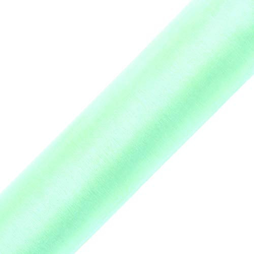 eventkauf Organza Rolle 9m x 36 cm Tischläufer Dekostoff (Mintgrün)