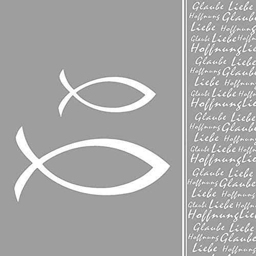 Servietten Ambiente Glaube Fisch silber , 33x33cm, 3lagig 20 Stück Packung