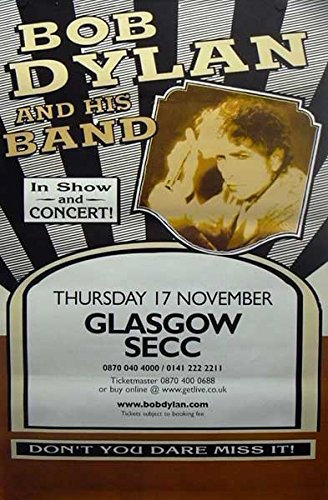 Bob Dylan: Glasgow SECC | original UK Promo Poster Übergrösse XL