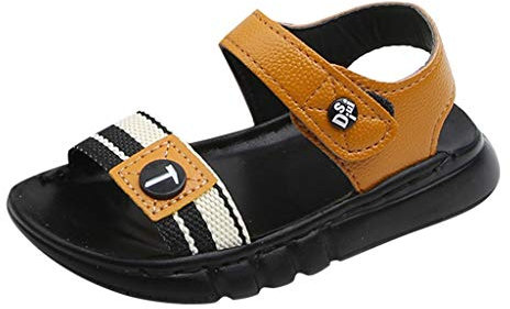 Walaka Bebe Enfant Sandales et Nu-Pieds Bout Fermé en Cuir Bébé Sport Chaussure Sandales de Randonnée d'été pour Garçon Fille 21-33