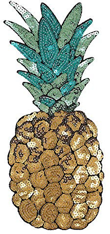 Carry stone Ananas gesticktes Eisen auf Patch Pailletten DIY Kleidung Applique Aufkleber Badge praktisch und nützlich