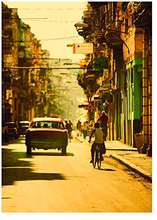 Komar Wandbild | Cuba Streets | Poster, Bild, Wohnzimmer, Schlafzimmer, Dekoration, Kunstdruck | ohne Rahmen | P122A-30x40 | Größe: 30 x 40 cm (Breite x Höhe), Bunt