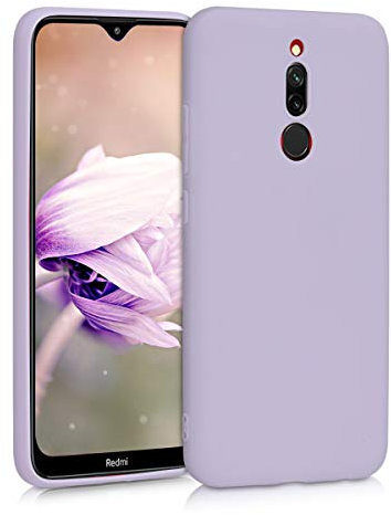 kwmobile Custodia Compatibile con Xiaomi Redmi 8 Cover - Back Case per Smartphone in Silicone TPU - Protezione Gommata - lavanda