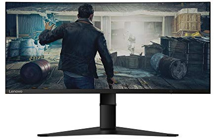Lenovo G34w-10 Monitor Gaming Curvo, Display 34 VA Quad HD, Free-Sync, Risoluzione 3440x1440, 1 ms, 144hz, HDMI, DP, USB-C, Nero