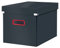 Leitz Click & Store Cube, Foldable Large Storage Box with Lid, Premium Strong Cardboard Container for Home/Office Filing, Cosy Range, Velvet Grey, 53470089
