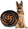 Gamelle pour chien à alimentation lente, gamelle interactive anti-élingue, gamelle sûre et durable pour chien, gamelle écologique pour chien, noire