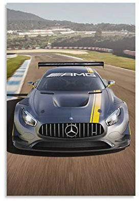 Auto-Poster, Mercedes Benz Amg GT3, Leinwand-Kunstposter und Wandkunst, Bild, modernes Familien-Schlafzimmer, Dekor-Poster, 30 x 45 cm