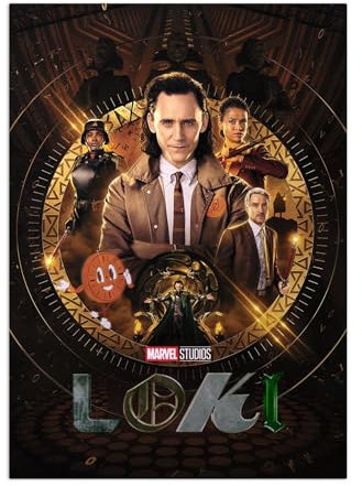 Displate Offiziell Marvel MetallPoster Magnetische Befestigung Inklusive Lizenziert Bilder Hochwertiges Poster Loki - All Characters Loki Loki Poster 45 cm x 32 cm