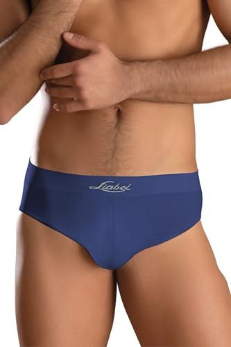 Liabel Slip Uomo in Microfibra Senza Etichetta (Confezione da 6) Mutande Uomo Cotone Elastico Intimo Uomo Made in Italy