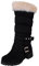 IQYU Stivaletti da donna con lacci, eleganti, da uomo, imbottiti, scarpe da neve, Nero , 41