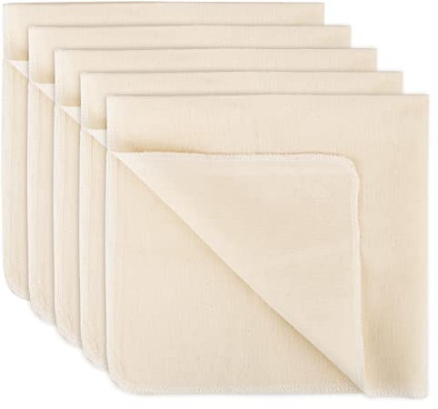 5 Stück Passiertuch,50x50cm Käsetuch Cheesecloth Ungebleichte 100% Reine Baumwolle Seihtuch Wiederverwendbar,für Hausgemachten Käse Beeren Obstsaft Gemüsesaft