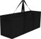 Dokon Garden Furniture Cushion Storage Bag Waterproof Christmas Tree Storage Bag Anti-UV Heavy Duty Oxford Fabric Outdoor Cushion Bags with Durable Handle and Zipper (175x55x75cm) - Black