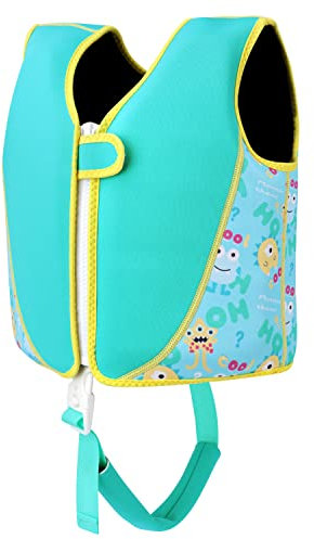 Chaleco Natacion para Niños y Niñas, Chaleco Flotador Chaleco Piscina, Flotante con Chaleco con Correa de Seguridad Ajustable para Niños de 10-25kg/2-6 años