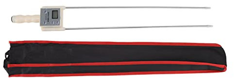 Getreide-Feuchtigkeitsmesser, Multifunktionaler Feuchtigkeitsmesser, LED-HD-Display, Schnelle Messung, Doppelnadel-Getreidefeuchtigkeitsmesser mit Rutschfestem Griff für Den Täglichen Gebrauch(M)