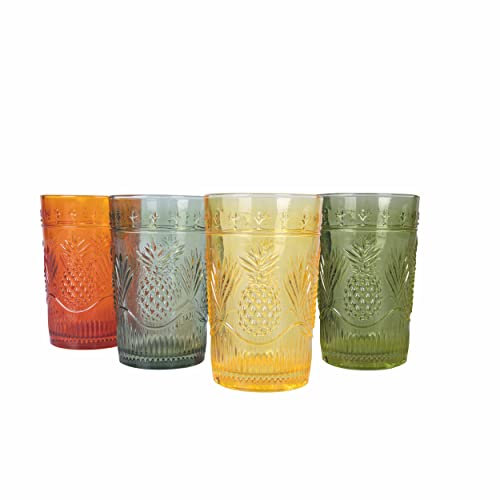 Villa d’Este Home Tivoli Piña Colada Lot de 4 verres à boisson 350 ml en verre