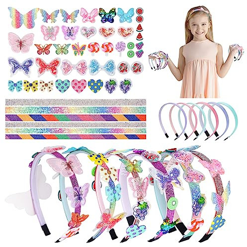 Geschenk Mädchen 5 6 7 8 Jahre, Basteln Spielzeug Mädchen 6 8 9 10 Jahre Kinder Mädchen Haarschmuck Bastelset Kinder ab 8 10 11 12 Jährige Geschenke Geburtstag Mädchen Geschenkideen Selber Machen Set