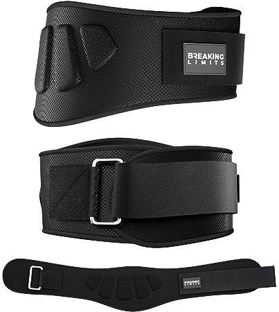 Breaking Limits Gewichthebergürtel Herren & Damen - Fitness Zubehör für Krafttraining & Gewichtheben, Gym Gürtel Crossfit, Deadlift Lifting Belt für Powerlifting & Bodybuilding (M)