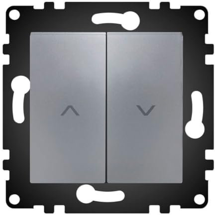WESA - Pulsador Doble de Pared para Persianas Automáticas Estándar, Fácil instalación con Opción a Distintos Diseños, No incluye marco, PJ-27-G