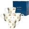 Polly Stockton - Tazzine Caffe Particolari Con Gatto. Set Di 4 Tazzine Da Caffè, 400ml. Nuova Porcellana Ossea Tazzine Da Caffe. Tazza Gatto Per Gli Amanti Degli Animali, Regali Per Donna E Uomo