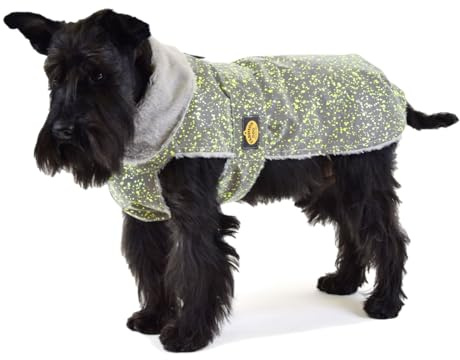 Fashion Dog reflektierender Regenmantel für Hunde mit Kunstpelzfutter - 36 cm