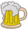 Bier Maß Gestickt Krug Aufnäher zum aufbügeln oder aufnähen Bügelbild Aufbügler für Kleidung Bügelpatch Applikation Patch Größe 6,4 x 6,7 cm
