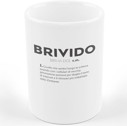 AL PRODUCTION Tazza Mug BRIVIDO DESCRIZIONE DIVERTENTE - Tazza regalo di compleanno - Divertente - Humor