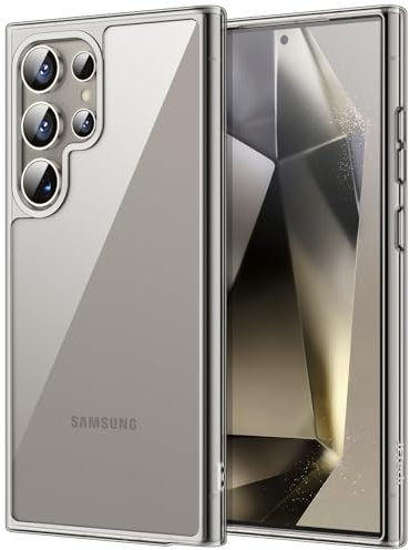 JETech Cover per Samsung Galaxy S24 Ultra 5G, Anti Ingiallimento Protezione Custodia con Antiurto, Anti-Graffio e Retro Rigida in PC (Titanium Gray)