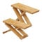 Relaxdays Taburete Fisiológico Inodoro, 2 Piezas, Escalón WC, Reposapiés Plegable para IR al Baño 23x12x31 cm, Natural, Bambú