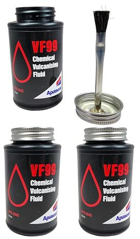 Generic x3 Vulcanising Cement - Tyre Repair Glue With Brush For Tyre Patch Car Van Bike Fluid 235ml