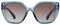 JIM HALO Große Trendy Polarisierte Sonnenbrille für Frauen Übergroße Quadratische Sonnenbrille Retro Schatten UV400 Schutz (Blauer Rahmen/Gradient Brown Linse)