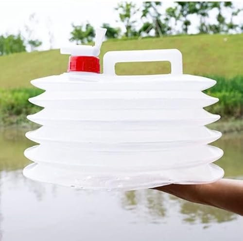 Unibos 5Litre Collapsible Folding Plastic Water Carrier Storage Camping Containers with Tap BPA Free-Storage Container Drinking Water Tank for Camping Hiking Travel BBQ Outdoor Picnics