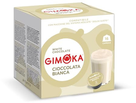 Gimoka Goût CHOCOLAT BLANC - 48 Capsules - Compatibles avec les machines à café de la marque Nescafé* Dolce Gusto* - Produit en Italie (lot de 3 x 16)