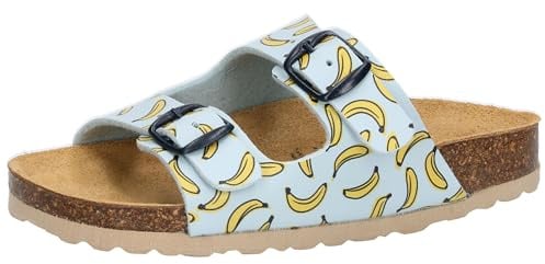 Lico Unisex Kinder Bioline Universe Pantoletten, Blau Gelb, 35 EU